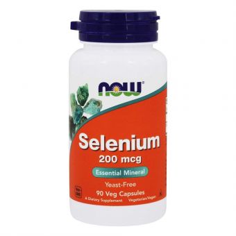 Селен без дрожжей, Selenium, Now Foods, 200 мкг, 90 капсул