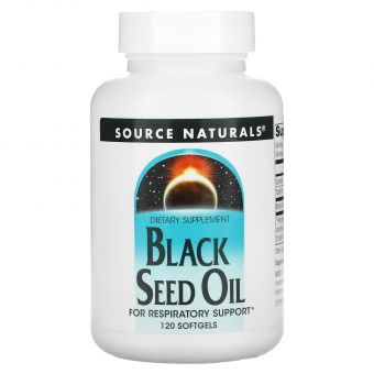 Масло семян черного тмина, Black Cumin Seed Oil, Source Naturals, 120 гелевых капсул