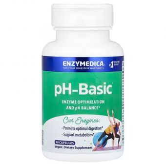 Поддержка баланса рН, ферменты, pH-Basic, Enzymedica, 90 капсул