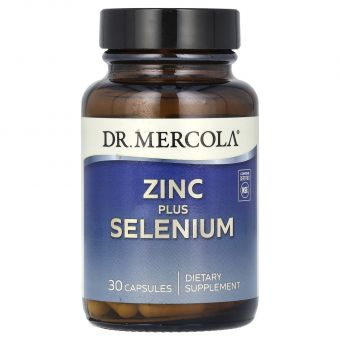 Цинк плюс селен, Zinc Plus Selenium, Dr. Mercola, 30 капсул