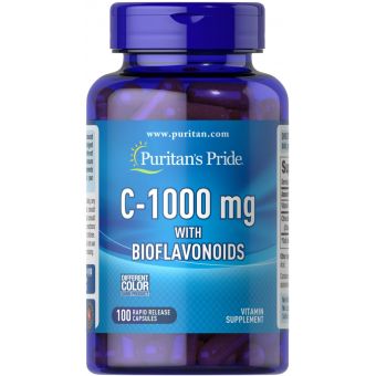 Витамин С с биофлавоноидами, Vitamin C with Bioflavonoids, Puritan's Pride, 1000 мг, 100 капсул