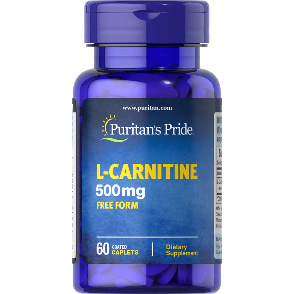 Л-карнитин, L-Carnitine, Puritan's Pride, 500 мг, 60 таблеток