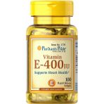 Витамин Е, Vitamin E, Puritan's Pride, 180 мг (400 МЕ), 100 гелевых капсул