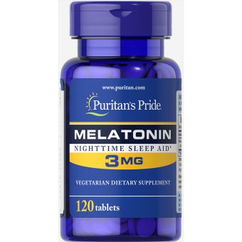 Мелатонин, Melatonin, Puritan's Pride, 3 мг, 120 таблеток