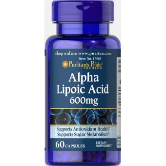 Альфа-липоевая кислота, Alpha Lipoic Acid, Puritan's Pride, 600 мг, 60 капсул