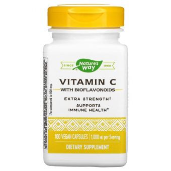 Витамин C с биофлавоноидами, Vitamin C, Nature's Way, 1000 мг, 100 веганских капсул