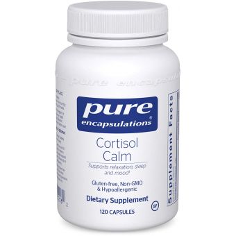 Кортизол, Cortisol Calm, Pure Encapsulations, для поддержания здорового уровня, для расслабления и спокойного сна во время периодического стресса, 120 капсул