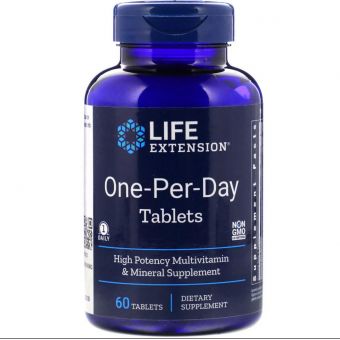 Витаминный комплекс, One-Per-Day Tablets, Life Extension, 1 в день, 60 таблеток