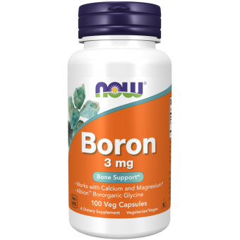 Бор, Boron, Now Foods, 3 мг, 100 вегетарианских капсул