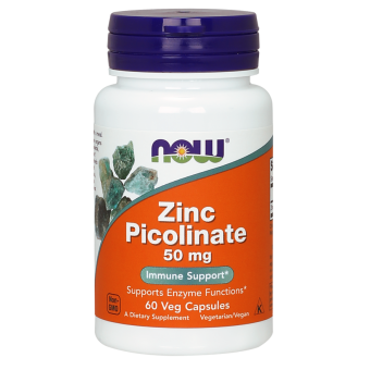 Пиколинат цинка, Zinc Picolinate, Now Foods, 50 мг, 60 капсул