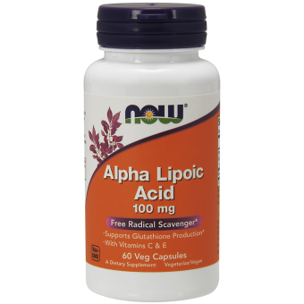 Альфа-ліпоєва кислота, Alpha Lipoic Acid, Now Foods, 100 мг, 60 капcул