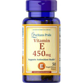 Витамин Е, Vitamin E, Puritan's Pride, 450 мг (1000 МЕ), 50 капсул