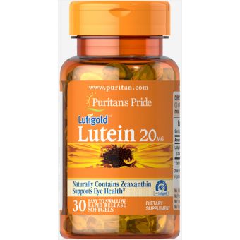 Лютеин для зрения с зеаксантином, Lutein with Zeaxanthin, Puritan's Pride, 20 мг, 30 капсул