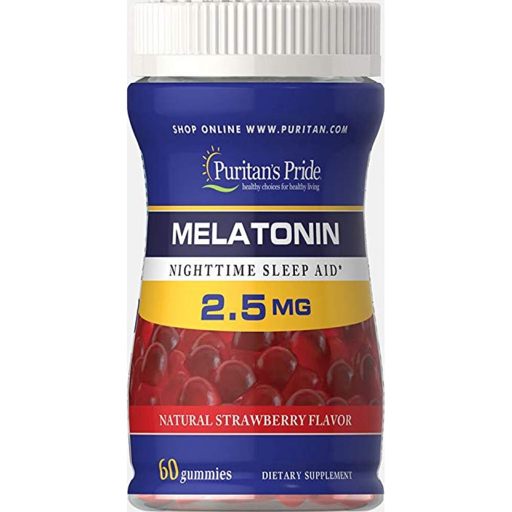 Мелатонін, Melatonin Gummy, Puritan's Pride, 2,5 мг, 60 жувальних цукерок