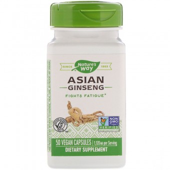 Азиатский женьшень, Asian Ginseng, Nature's Way, 1120 мг, 50 капсул