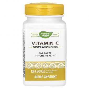 Витамин С, Vitamin C, Nature`s Way, 1000 мг, 100 капсул (500 мг на капсулу)