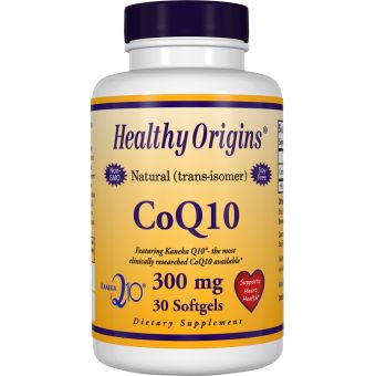 Коензим Q10, CoQ10 (Kaneka Q10), Healthy Origins, 300 мг, 30 гелевих капсул