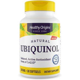 Убихинол CoQ10, Ubiquinol, Healthy Origins, 200 мг, 30 гелевых капсул