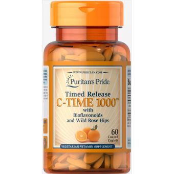 Вітамін С з шипшиною, Vitamin C, Puritan's Pride, 1000 мг, 60 каплет