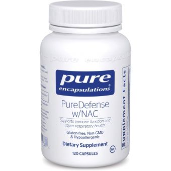 Підтримка імунітету і здоров'я дихальної системи, PureDefense with NAC, Pure Encapsulations, 120 капсул