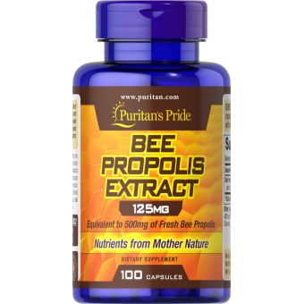 Прополіс, Bee Propolis, Puritan's Pride, 125 мг, 100 капсул