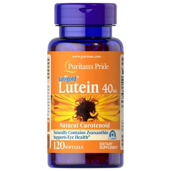 Лютеїн з зеаксантином, Lutein, Puritan's Pride, 40 мг, 120 гелевих капсул