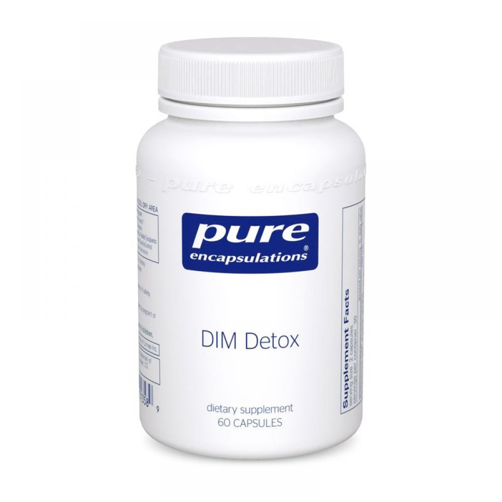 ДИМ детокс, DIM Detox, Pure Encapsulations, поддержка детоксикации печени и метаболизма гормонов, 60 капсул