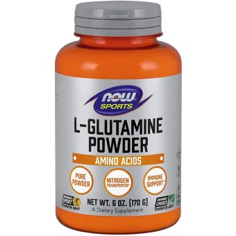 L-глютамин, L-Glutamine, Now Foods, Sports, порошок, 170 г