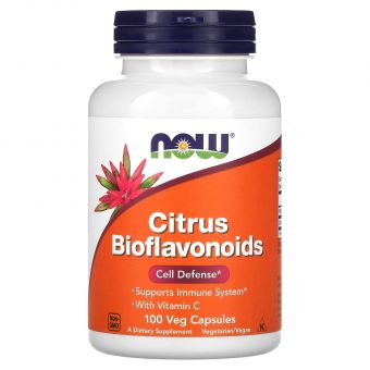 Цитрусовые биофлавоноиды с витамином С, Citrus Bioflavonoids, Now Foods, 700 мг, 100 вегетарианских капсул