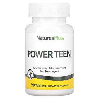 Мультивітаміни для підлітків, Power Teen, Nature&#39;s Plus, Source of Life, 90 таблеток