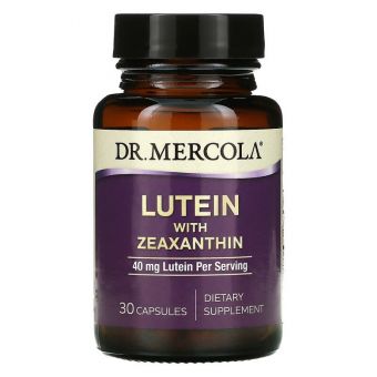 Лютеин с зеаксантином, Lutein with Zeaxanthin, Dr. Mercola, 40 мг, 30 капсул