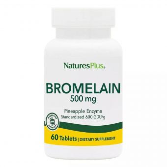 Бромелайн, Bromelain, Nature&#39;s Plus, 500 мг, 60 таблеток