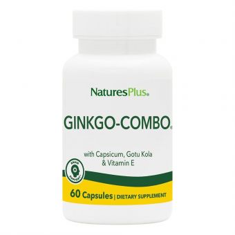  Гинкго Билоба комбо, Ginkgo-Combo, Nature's Plus, 60 капсул