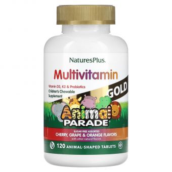 Витамины для детей (Children's Multi-Vitamin), Nature's Plus, Animal Parade, ассорти вкусов, 120 животных