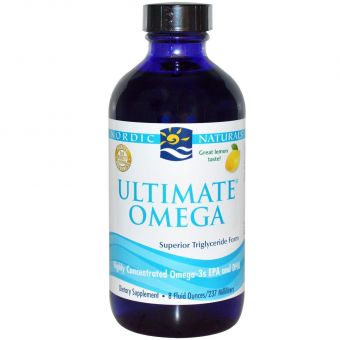 Концентрат рыбьего жира (лимон), Ultimate Omega, Nordic Naturals, 237 мл.