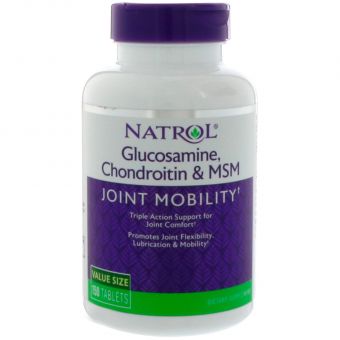 Глюкозамин хондроитин МСМ, Glucosamine Chondroitin MSM, Natrol, 150 таблеток