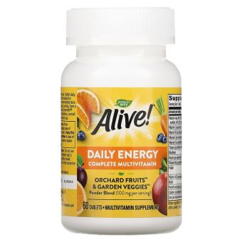 Мультивитамины Alive!, Daily Energy, Nature's Way, 60 таблеток