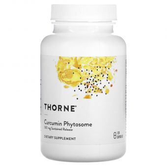 Фитосома куркумина, Curcumin Phytosome, Thorne, 500 мг, 120 капсул пролонгированного высвобождения