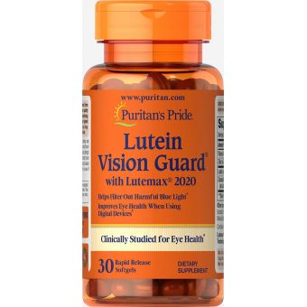 Лютеїн із зеаксантином та цинком, Lutein Vision Guard, Puritan&#39;s Pride, 30 гелевих капсул