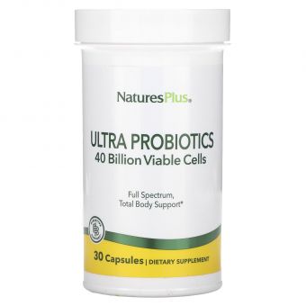 Пробіотики, Ultra Probiotics, NaturesPlus, 40 мільярдів, 30 капсул