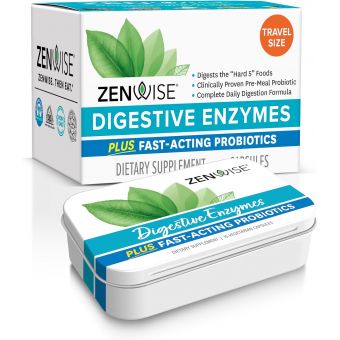 Травні ферменти, пробіотики та пребіотики, Daily Digestive Enzymes with Prebiotics + Probiotics, Zenwise Health, щоденні, 15 вегетаріанських капсул