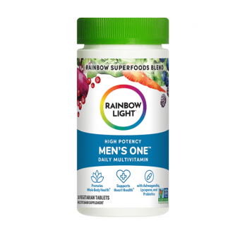 Мультивитамины для мужчин, Men's One, Rainbow Light, одна на день, высокая эффективность, 30 вегетарианских таблеток