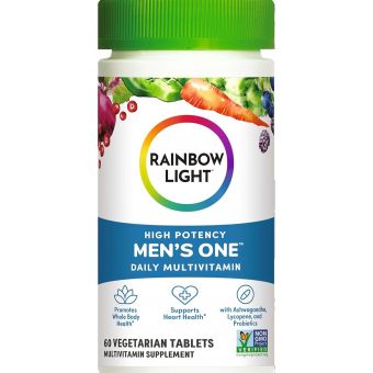 Мультивитамины для мужчин, Men's One, Rainbow Light, одна на день, высокая эффективность, 60 вегетарианских таблеток