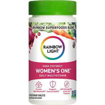 Мультивитамины для женщин, Women's One, Rainbow Light, высокая эффективность, 30 вегетарианских таблеток