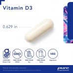 Вітамін Д3, Vitamin D3, Pure Encapsulations, для підтримки здоров'я кісток, суглобів, грудей, простати, серця, товстої кишки та імунітету, 10,000 МО, 120 капсул