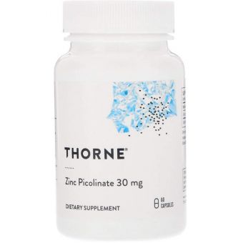 Цинк пиколинат усиленный, Zinc Picolinate, Thorne, 30 мг, 60 капсул