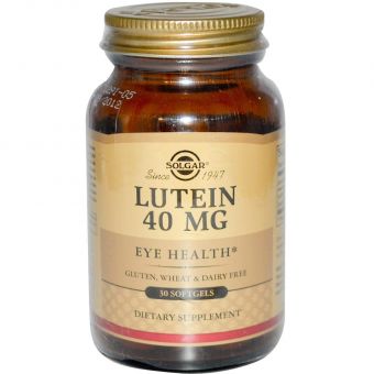 Лютеїн, Lutein, Solgar, 40 мг, 30 капсул