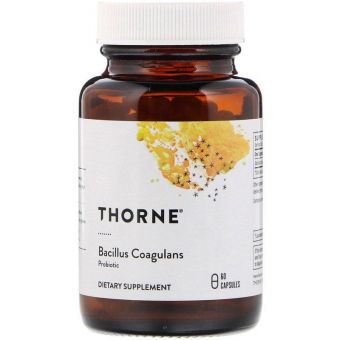 Пробиотики, Bacillus Coagulans, Thorne, 60 капсул