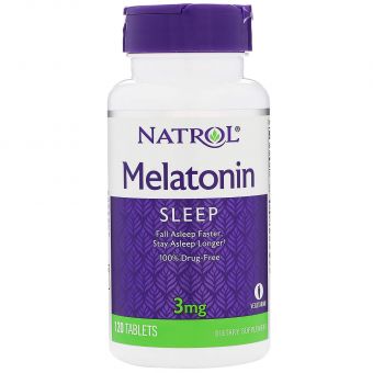 Мелатонін, Melatonin, Natrol, 3 мг, 120 таб.