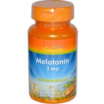 Мелатонін, Melatonin, Thompson, 3 мг, 30 таблеток.